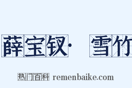 薛宝钗·雪竹是什么意思的图片